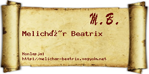 Melichár Beatrix névjegykártya